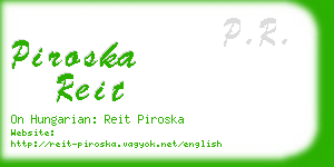 piroska reit business card